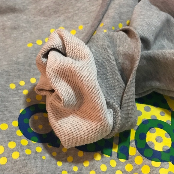 Adidas Gray and Yellow Climate Cotton Hoodie, Mens Size XL - Picture 6 of 9